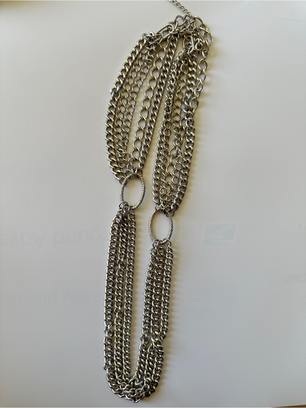 Silver Multi-Chain Layered Necklace - Women Jewelry